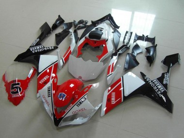 Custom 2007-2008 Yamaha YZF R1 Motorcycle Fairings - White Red Black Petronas Goxel UK