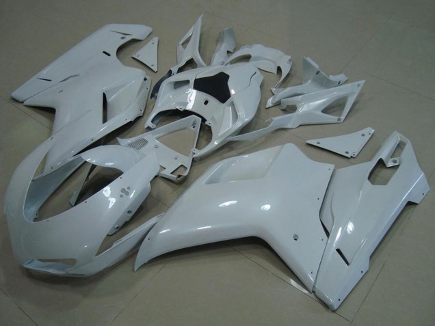 2007-2014 Ducati 848 1098 1198 Motorcycle Fairings - Glossy White UK
