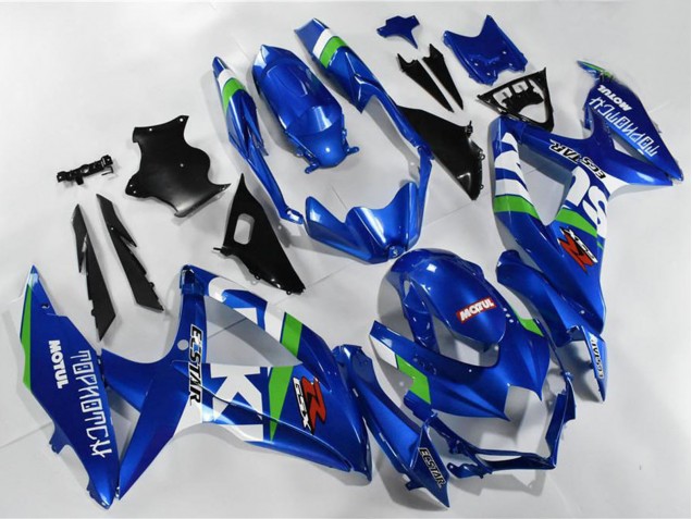 2008-2010 Suzuki GSXR 600/750 Motorcycle Fairings - Blue White Green Black UK