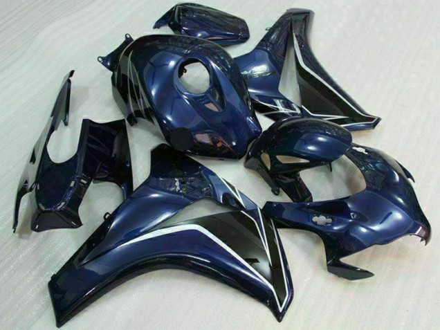 2008-2011 Honda CBR1000RR Motorcycle Fairings - Dark Blue Glossy Black UK