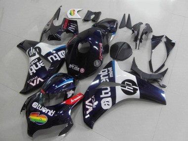 Custom 2008-2011 Honda CBR1000RR Motorcycle Fairings - Dark Blue White Red Tuenli HP UK