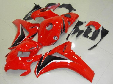 Custom 2008-2011 Honda CBR1000RR Motorcycle Fairings Kit - Red Glossy Black UK
