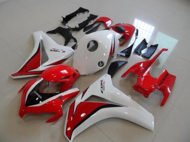 Custom 2008-2011 Honda CBR1000RR Bike Fairings - White Red Glossy Black UK