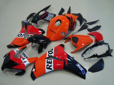 Custom 2008-2011 Honda CBR1000RR Abs Fairings - Orange White Red Glossy Black Repsol UK