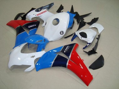 Custom 2008-2011 Honda CBR1000RR Motorcycle Fairings - White Light Blue Red Glossy Black UK