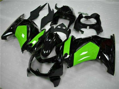 Custom 2008-2012 Kawasaki EX250 Motorcycle Fairings - Glossy Black Green UK