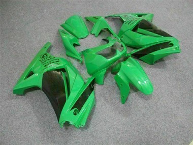 Custom 2008-2012 Kawasaki EX250 Motorcycle Fairings - Green Black UK