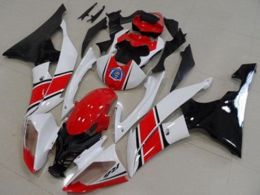 Custom 2008-2016 Yamaha YZF R6 Motorcycle Plastics - White Red Glossy Black UK