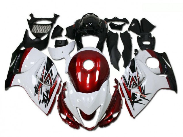2008-2020 Suzuki GSXR 1300 Hayabusa Motorcycle Fairings - White Red Black UK