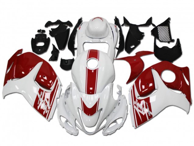 2008-2020 Suzuki GSXR 1300 Hayabusa Motorcycle Fairings - White Red UK