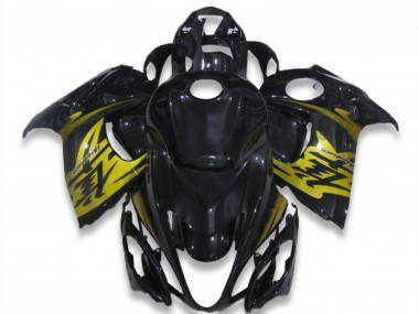 Custom 2008-2020 Suzuki GSXR 1300 Hayabusa Motorcycle Fairings - Glossy Black Yellow UK
