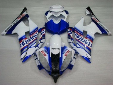 Custom 2008-2016 Yamaha YZF R6 Motorcycle Fairings - White Blue Red Sterilgarda Volvo Fimer Yamalube UK