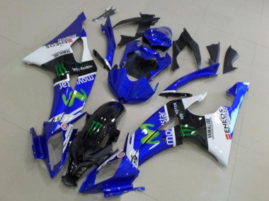 Custom 2008-2016 Yamaha YZF R6 Motorcycle Fairings - White Blue Glossy Black Green Monster MoviStar UK