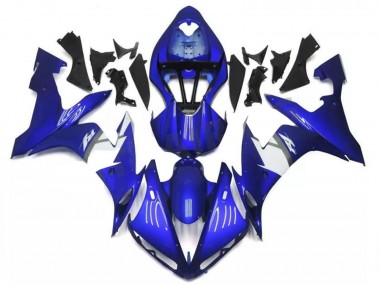 Custom 2009-2011 Yamaha YZF R1 Motorcycle Fairings - Blue White UK
