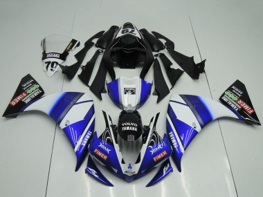 Custom 2009-2011 Yamaha YZF R1 Motorcycle Fairings - White Blue Black Sterilgarda UK