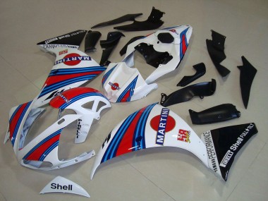 Custom 2009-2011 Yamaha YZF R1 Motorcycle Fairings - White Blue Red Black Martini UK