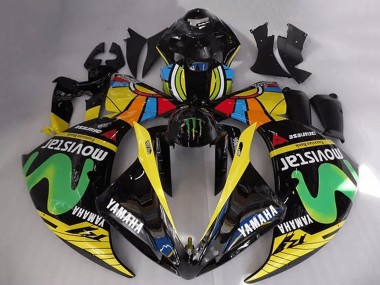 Custom 2009-2011 Yamaha YZF R1 Motorcycle Fairings - Rossi MoviStar UK