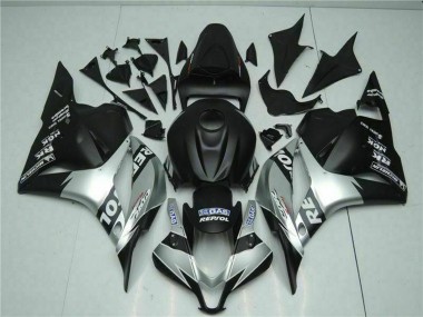 Custom 2009-2012 Honda CBR600RR Motorcycle Fairings - Silver Matte Black Repsol UK