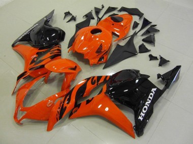 Custom 2009-2012 Honda CBR600RR Motorcycle Fairing - Orange Glossy Black UK