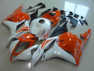 Custom 2009-2012 Honda CBR600RR Motorcycle Fairings - White Orange HRC UK