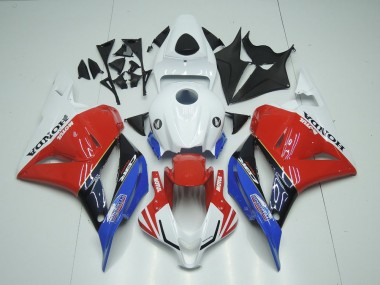 Custom 2009-2012 Honda CBR600RR Motorcycle Fairings - White Red Blue Glossy Black Motul UK