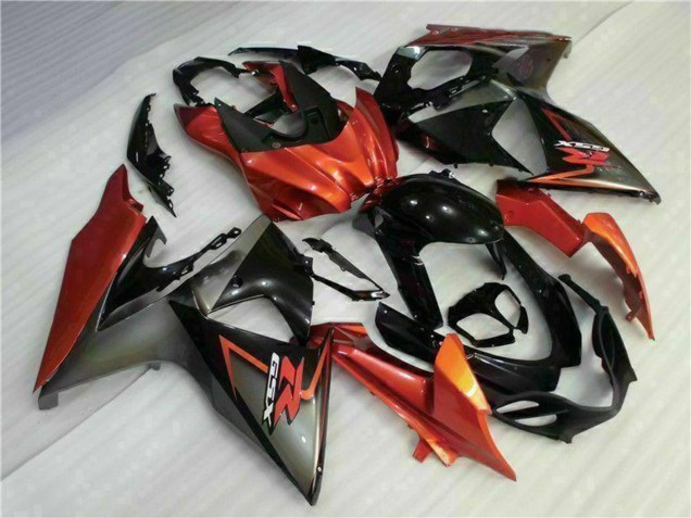 2009-2016 Suzuki GSXR 1000 Motorcycle Fairings - Orange Glossy Black UK