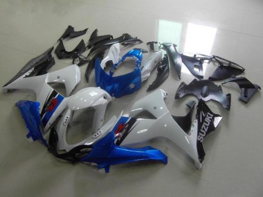 Custom 2009-2016 Suzuki GSXR 1000 Motorcycle Fairings - White Blue Black OEM Style UK