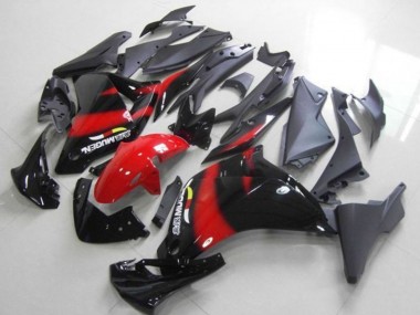 Custom 2011-2015 Honda CBR250RR Motorcycle Fairing - Glossy Black Red UK