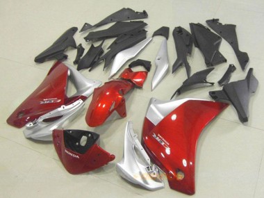 Custom 2011-2015 Honda CBR250RR Motorcycle Fairing - Silver Red UK
