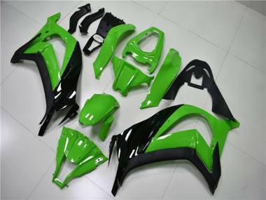 Custom 2011-2015 Kawasaki ZX10R Motorcycle Fairing - Green Glossy Black UK