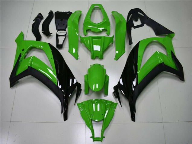 2011-2015 Kawasaki ZX10R Motorcycle Fairing - Green Glossy Black UK