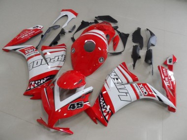 Custom 2012-2016 Honda CBR1000RR Motorcycle Fairings - White Red Liverpool 45 UK