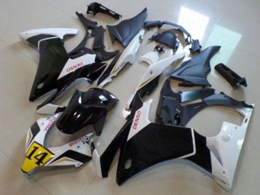 Custom 2013-2015 Honda CBR500R Motorcycle Fairings - White Yellow Glossy Black DENSO UK