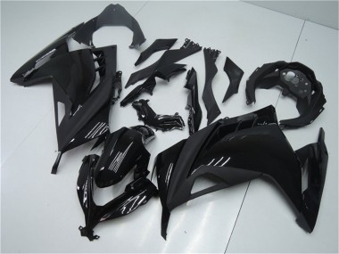 Custom 2013-2024 Kawasaki Ninja 300 EX300R Motorcycle Fairings - Glossy Black Matte Black UK