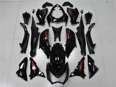 Custom 2013-2018 Kawasaki Z800 Motorcycle Fairings - Glossy Black Red Silver UK