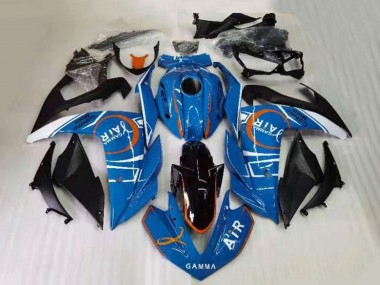 Custom 2015-2018 Yamaha YZF R3 Motorcycle Fairings - Blue White Black Orange UK