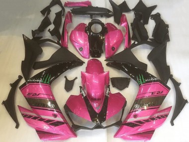 Custom 2015-2018 Yamaha YZF R3 Motorcycle Fairings - Pink Black Green Monster UK