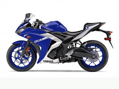 Custom 2015-2018 Yamaha YZF R3 Motorcycle Fairings - Blue White UK