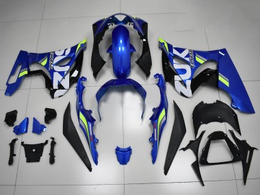 Custom 2017-2025 Suzuki GSXR 1000 Motorcycle Fairings - Blue White Green UK