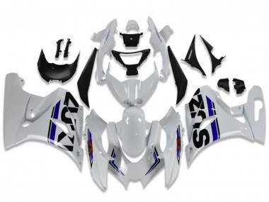 Custom 2017-2025 Suzuki GSXR 1000 Motorcycle Fairings - White Blue Black UK