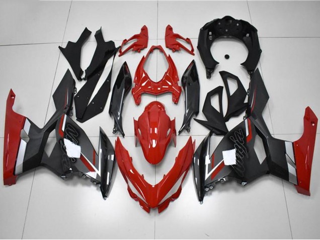 2018-2024 Kawasaki EX400 Motorcycle Fairings - Red Grey Black UK
