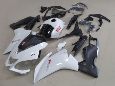 Custom 2012-2018 Aprilia RS4 50 125 Motorcycle Fairings - White Matte Black UK