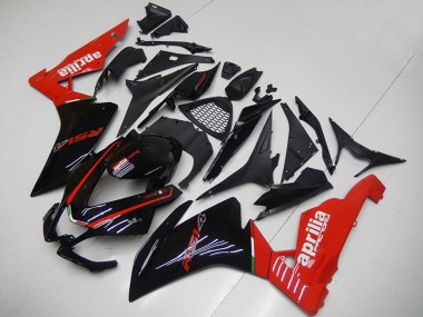 Custom 2009-2015 Aprilia RSV4 1000 Motorcycle Fairings - Glossy Black Red UK