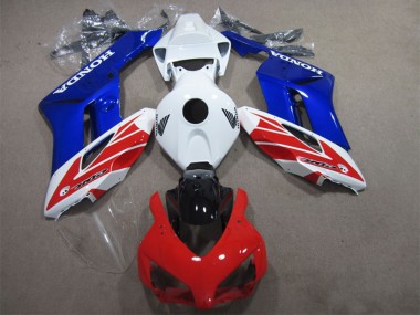 Custom 2004-2005 Honda CBR1000RR Bike Fairings - White Red Blue UK
