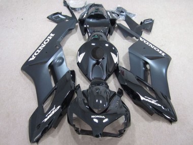 Custom 2004-2005 Honda CBR1000RR Motorcycle Fairings - Glossy Black Matte Black White Decals UK