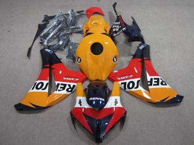 Custom 2008-2011 Honda CBR1000RR Motorcycle Fairings Kits - Orange White Red Glossy Black Repsol UK