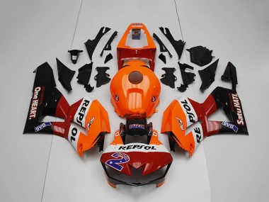 Custom 2012-2016 Honda CBR1000RR Motorcycle Fairings - Orange White Red Glossy Black Repsol 2 UK