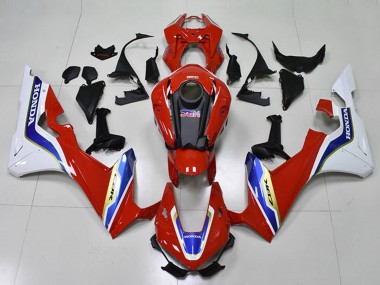 Custom 2017-2023 Honda CBR1000RR Motorcycle Fairing - White Red Blue HRC UK
