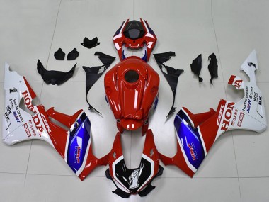 Custom 2017-2023 Honda CBR1000RR Motorcycle Fairing - White Red Blue Black HRC UK