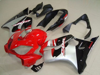 Custom 2004-2007 Honda CBR600 F4i Abs Motorcycle Fairings - Silver Red Glossy Black UK